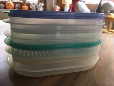 Tupperware Frischekabinett 4 Behälter Sieb Deckel Kühlschrank Aufbewahrung 7 tlg