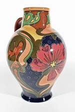 J. von Schwarz NORICA Jugendstil Art Nouveau Keramik Kanne ° Design Carl Luber