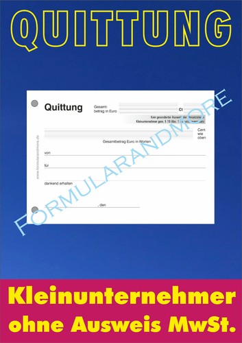 Quittungsblock - quittungsblock, f