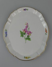⚔ Meissen Tablett / Platte  Blume 1 = Männerherzen L. 27 cm 1. Wahl TOP