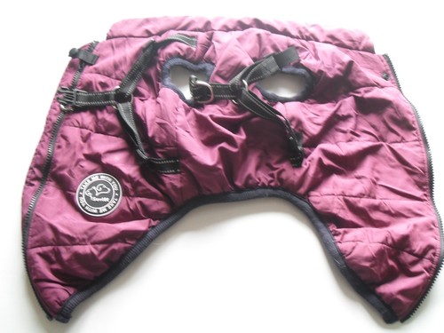 Lila hundejacke mit geschirr - geschirr, "