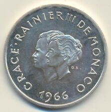 Monaco Fürstentum 10 Francs 1966 Grace und Rainer, Anniversaire Mariage