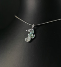 Charms Anhänger Sterlingsilber Seepferdchen - Türkis emailliert & Meerestier