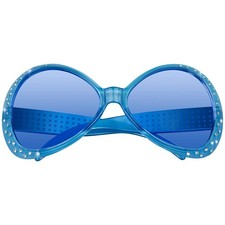 BLAUE BRILLE MIT SRASS /