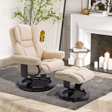 Homcom relaxsessel mit hocker - mit,