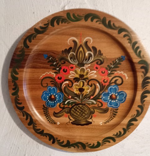 Holzteller handbemalt -  holzteller,
