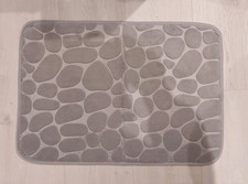 Vorleger/ Teppich/ Stein-Optik/ Badezimmer/ Matte/ grau/ neuwertig/ BITTE LESEN