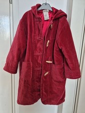 Samt Dufflecoat Laura Ashley 122 Weihnachten Vintage