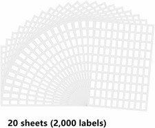 Selbstklebende Etiketten 2000 Stück 13x8 mm Weiß Papier