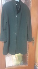 Wollmantel Damen Dunkelgrün