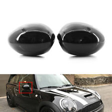 2x Links+Rechts Außenspiegel Spiegelkappen Glanz Schwarz Für BMW MINI R55 56