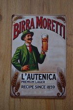 BIRRA MORETTI Bier Blechschild