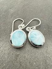 Larimar Ohrringe aus 925