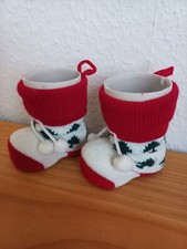Weihnachts- Nikolaus Stiefel, Gestrickt Mit Kunststoffeinsatz Alt Vintage Socken