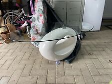 couch tisch weiß mit glas