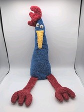 Efie Bio Kuscheltier Hahn Groß Blau Rot ca. 65cm Liegend 