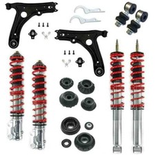 Gewindefahrwerk für VW Golf Jetta 2 3 4 Vento Domlager Koppelstangen Querlenker