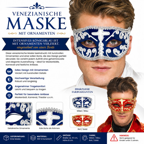 Venezianische maske herren - venezianische,