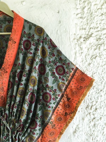 Reine baumwolle kaftan grau - reine,