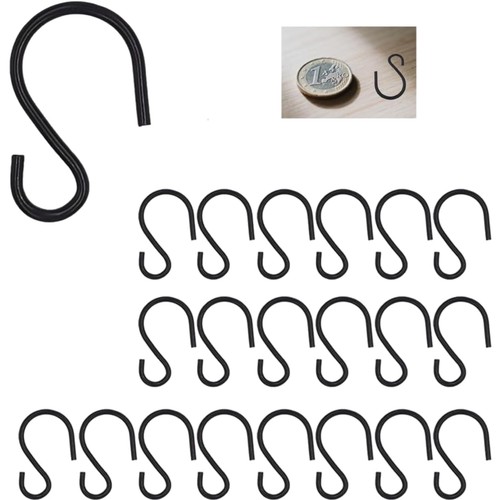 Kleine haken 2cm schwarz - s,