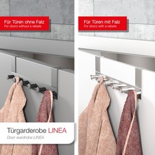 Edelstahl Türgarderobe Kleiderhaken Haken Türhaken Garderobe LINEA von SOTECH