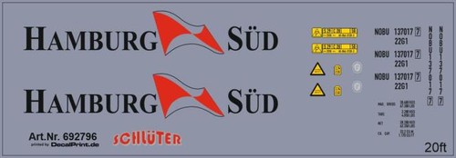 Decals für container 20ft - für,