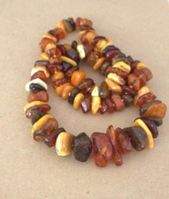 Top 63 cm Natur Gelb Bernstein   Edelstein   Kette,  10-20 mm,69 g      ( LN-6 )