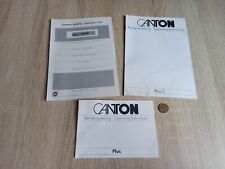 Betriebsanleitung Canton Plus C +Garantiekarte