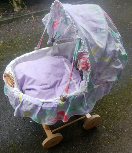 Puppenstubenwagen korbgeflecht - puppenstubenwagen,