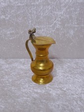 fEvvUd - Messing Design Kännchen Krug - Vintage - 13 cm - Eicheldekor