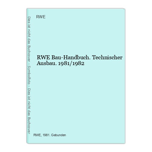 Rwe bau handbuch technischer - rwe, bau-handbuch.