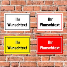 Schild Ihr Wunschtext - 4 Größen  S00100-018 - personalisiert Wunsch Text 