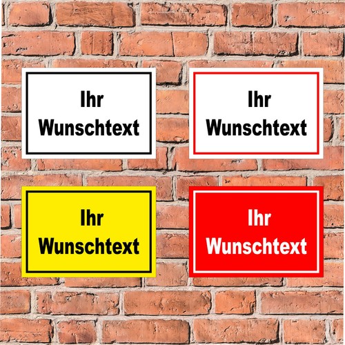 Schild mit wunschtext - mit,