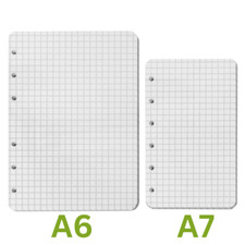 Veloflex Ringbucheinlage Einlage DIN A6 / A7 wählbar kariert 50 Blatt gelocht 