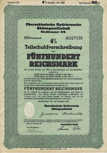 Oberschlesische hydrierwerke - oberschlesische,