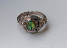 Vintage-Ring * Silber farben * Perlmutt * Größe: 17  * Breite: 1,3 cm