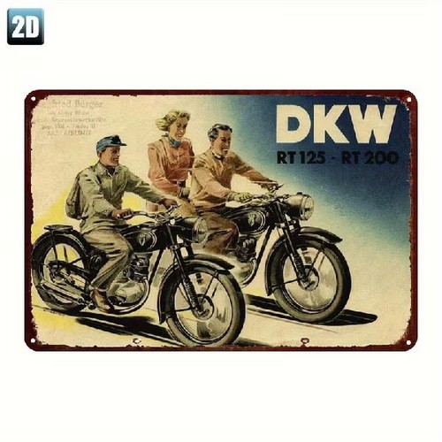 Blechschild dkw motorrad rt125 - blechschild,
