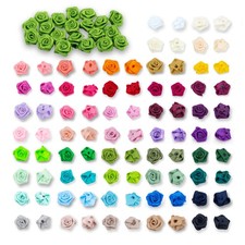 20 Satinrosen 15mm Rosenköpfe