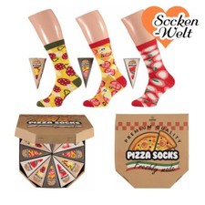 Verrückte Motivsocken kleine Pizzaschachtel Geschenkbox lustige Musterstrümpfe