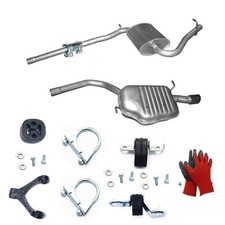 Komplett Auspuff+Anbausatz