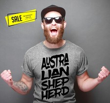 SALE Australian Shepherd Aussie Font  Sprüche Hund Unisex T-Shirt S