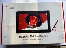UGEE U1600 Grafiktablett mit Stift (15,4 Zoll Bildschirm) & verstellbarem Ständer