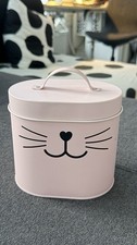 Katzen Blech Dose Rosa Deckel