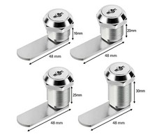Schrankschloß Möbelschloß Briefkastenschloß 16, 20, 25, 30 mm D. 18 Hebelschloß