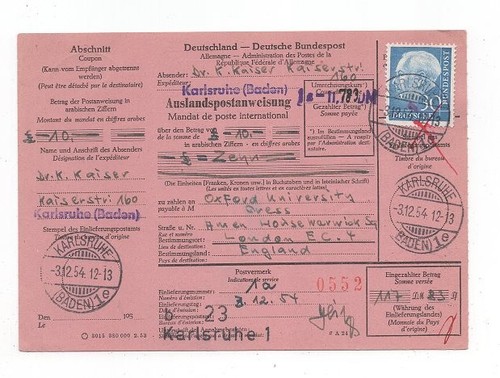 Bund postanweisung 187 - postanweisung,