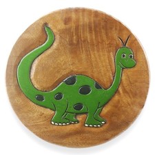 Kinderhocker, Holz Hocker , Holz Stuhl Kinderstuhl, Dinosaurier Höhe 25cm