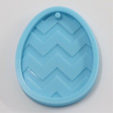 dajuni Zickzack Osterei Ei Anhänger Silikonform für Resin, Epoxidharz ca. 6,5 cm