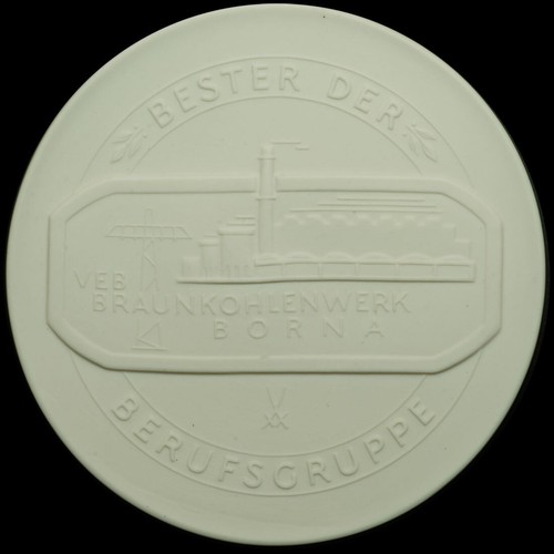Bergbau porzellan medaille - bergbau:, porzellan-medaille