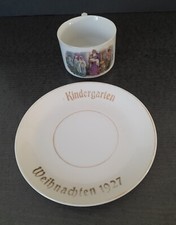 alte Kaffeetasse/Teller  aus dem Jahr 1927, gut erhaltenes Erbstück