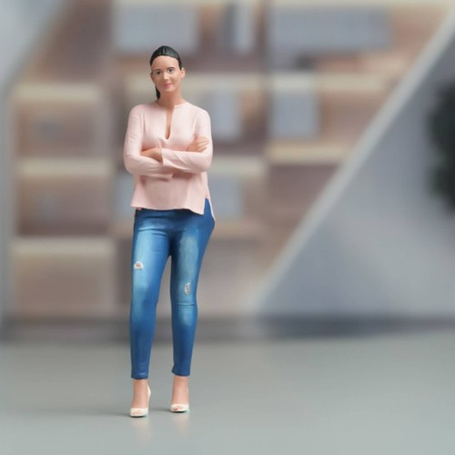 Figur frau mit - mit, pferdeschwanz